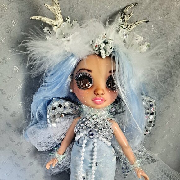 Enchanted Winter an ooak monster high doll hybrid deer custom art repainted - Picture 3 of 11